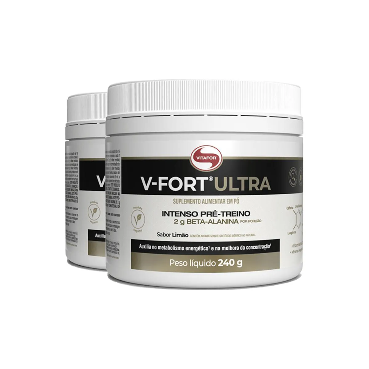 Kit 2 V Fort Ultra Vitafor 240g Limão