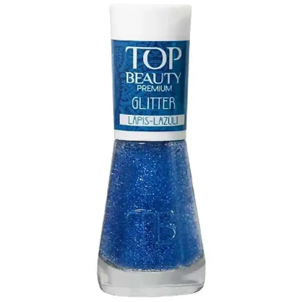 ESMALTE TOP BEAUTY PREMIUM GLITTER LáPIS LAZULI 9ML