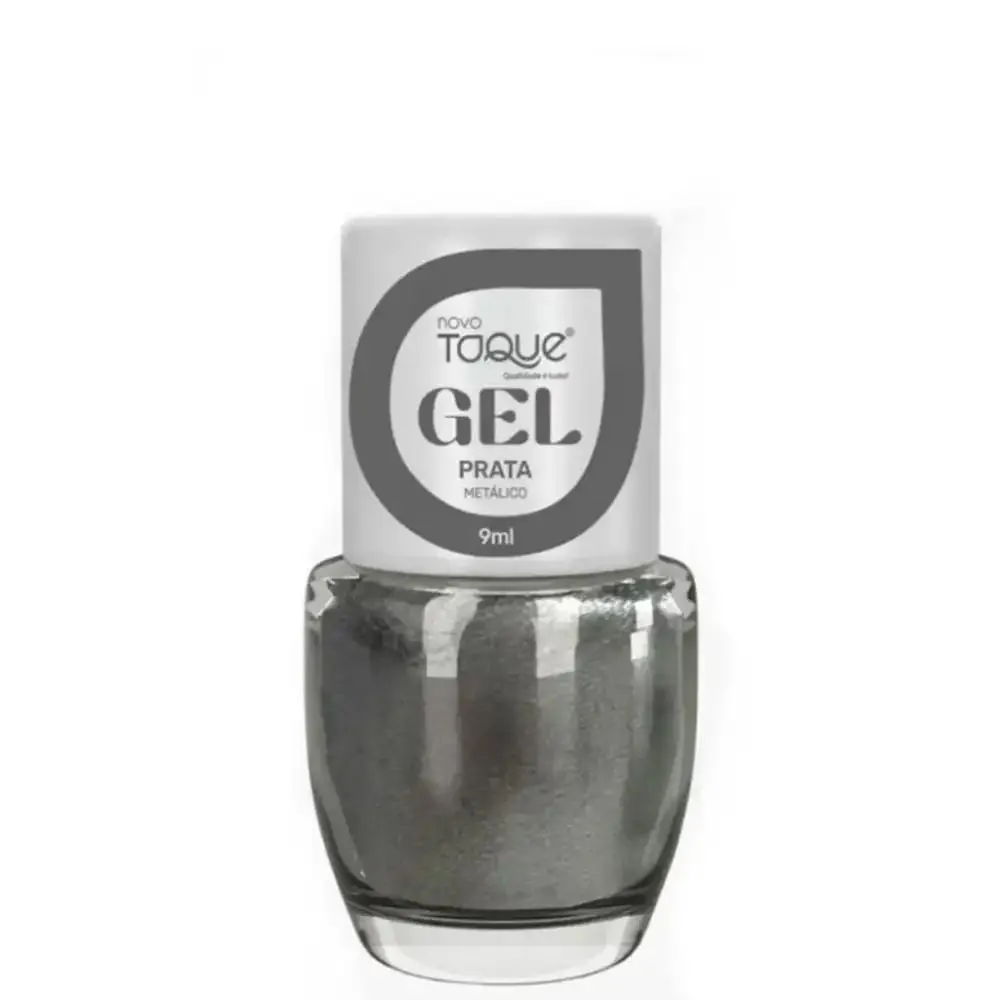 ESMALTE NOVO TOQUE EFEITO EM GEL PRATA METáLICO 9ML