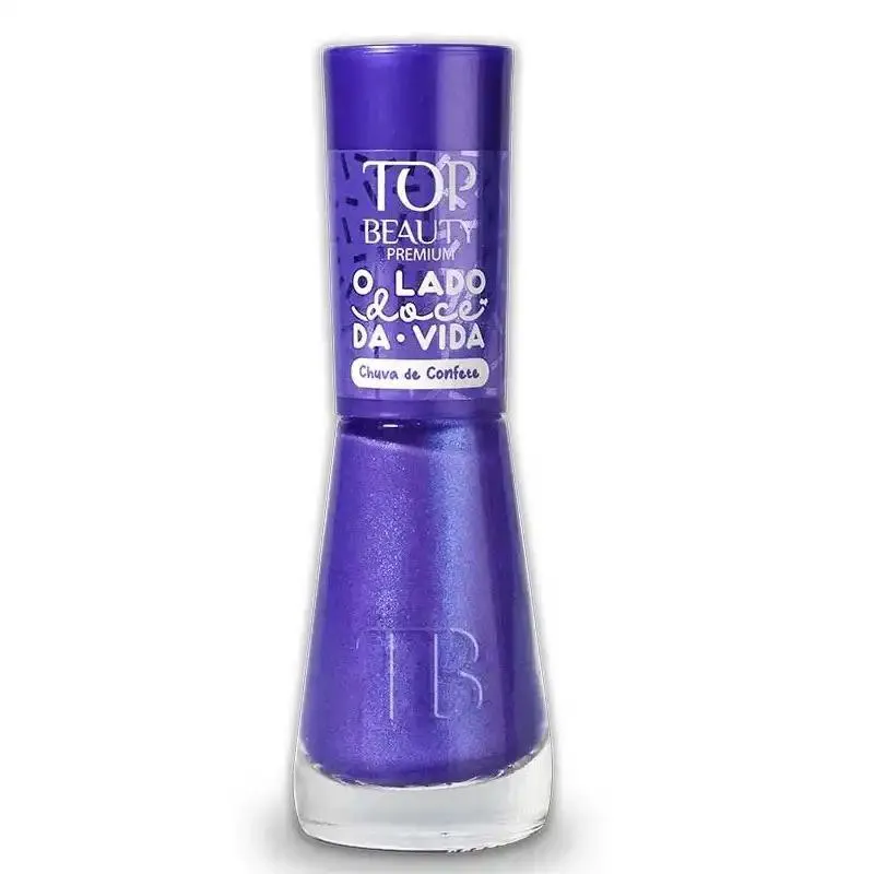 ESMALTE TOP BEAUTY O LADO DOCE DA VIDA - CHUVA DE CONFETE 9ML