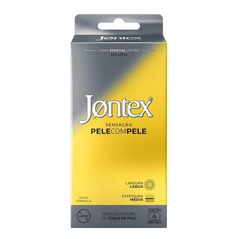 PRESERVATIVO JONTEX SENSAçãO PELE COM PELE 4 UN - JONTEX