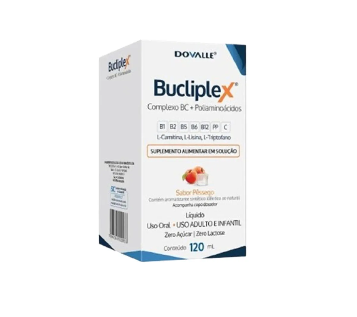 SUPLEMENTO VITAMíNICO BUCLIPLEX SOLUçãO 120ML - DOVALLE