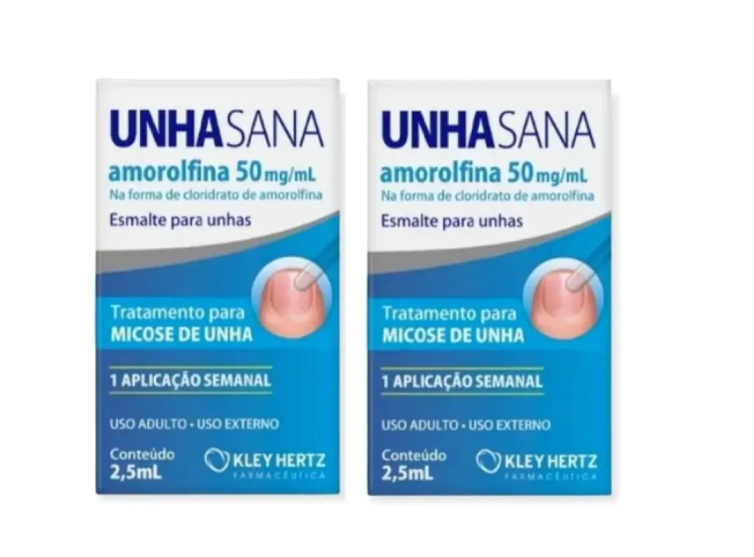 UNHA SANA ESMALTE ANTIMICóTICO 50MG/ML ( KIT 2X2,5ML=5ML )
