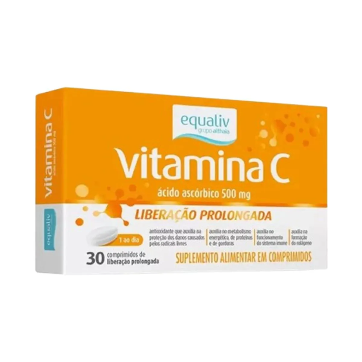 VITAMINA C 500MG C/30 CPR LIBERAçãO PROLONGADA - EQUALIIV
