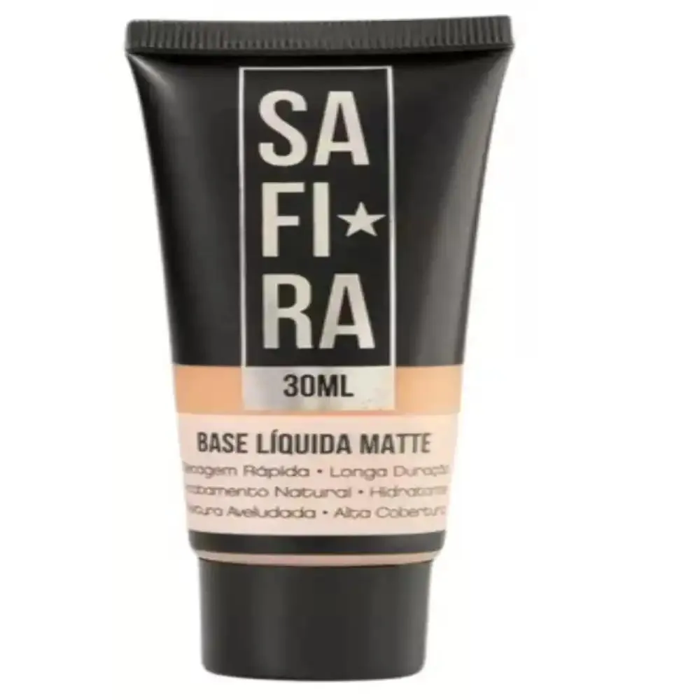 BASE LíQUIDA MATTE Nº 05 ALTA COBERTURA 30ML BASIC SAFIRA