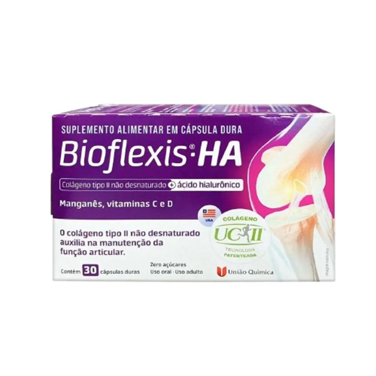 BIOFLEXIS HA COLáGENO TIPO II + ÁCIDO HIALURôNICO COM 30 CáP
