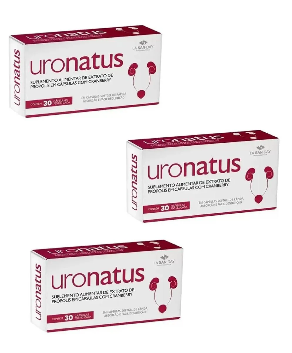 KIT 3 SUPLEMENTO URONATUS 750MG CRANBERRY 30CPS - LA SAN-DAY