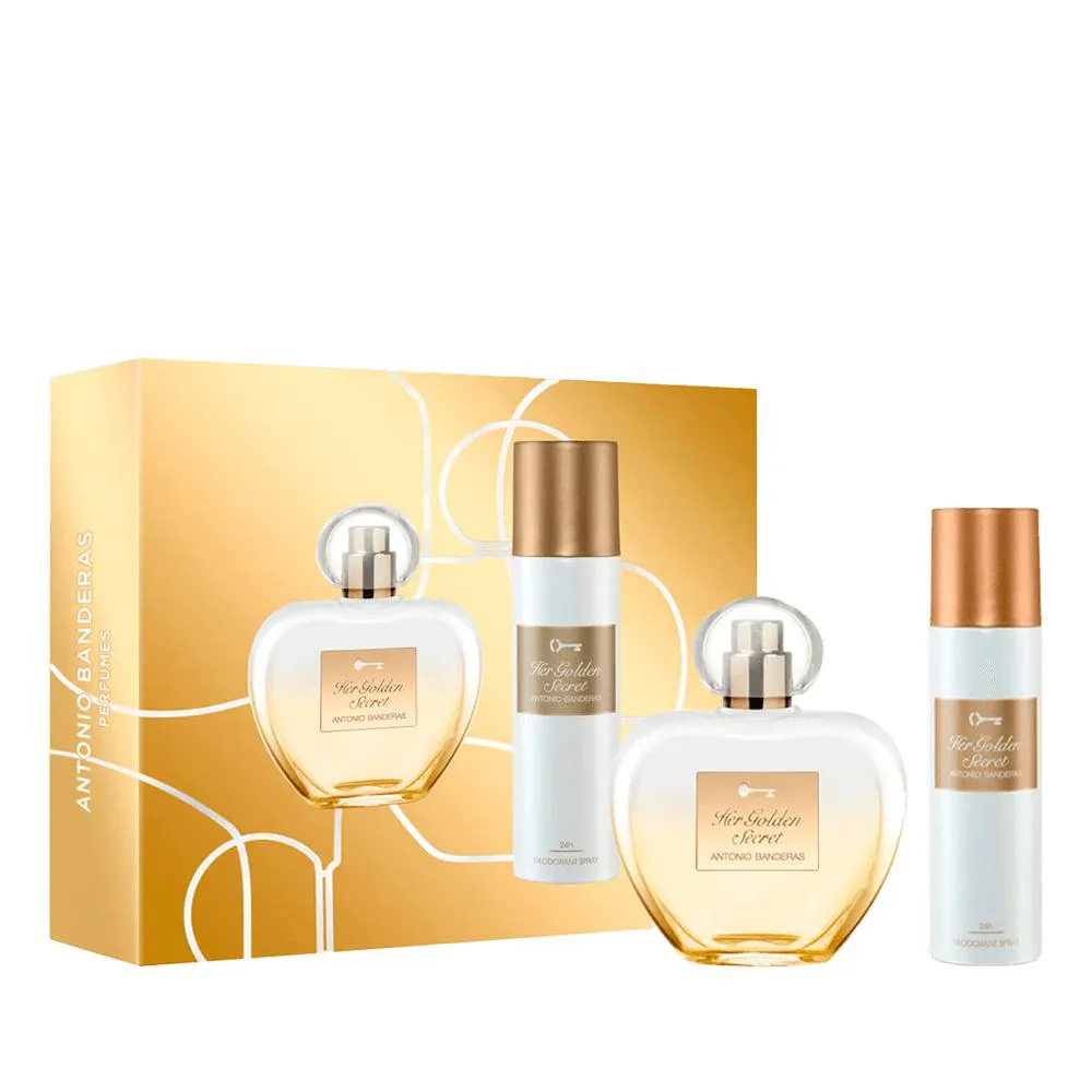 KIT PERFUME BANDERAS HER GOLDEN SECRET FEMININO EAU DE TOILETTE 80ML