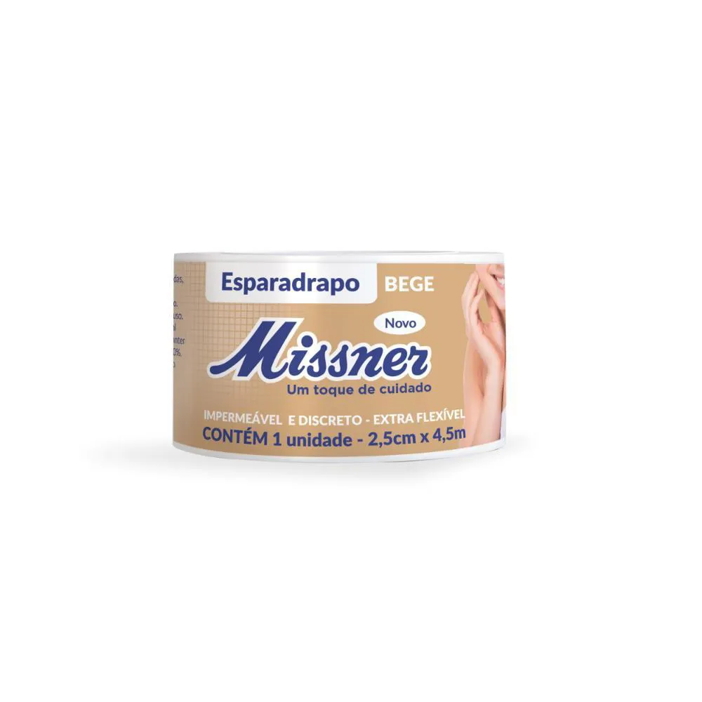 MISSNER ESPARADRAPO IMPERMEÁVEL BEGE 2,5 CM X 4,5 M