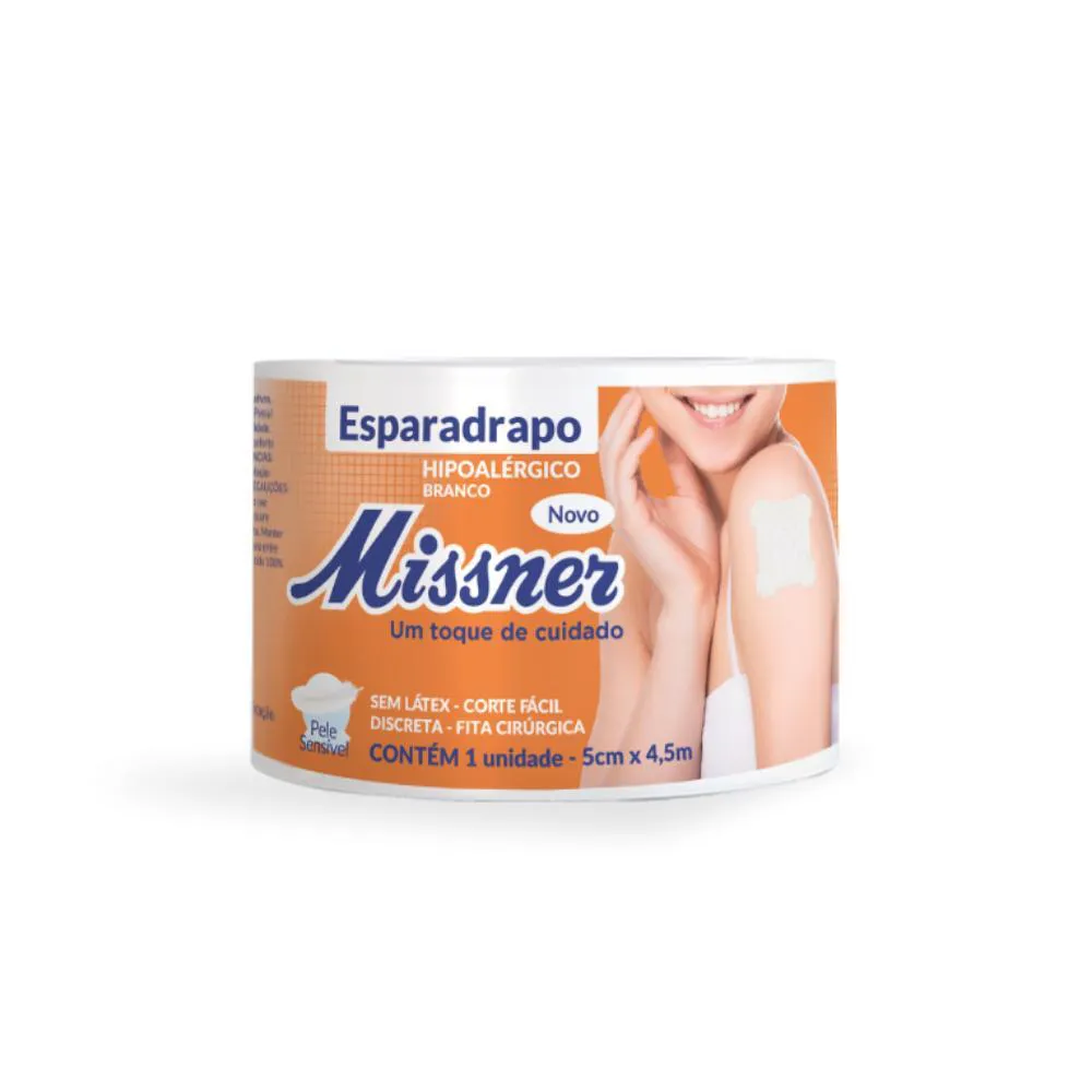 MISSNER ESPARADRAPO IMPERMEÁVEL BEGE 5 CM X 4,5 M