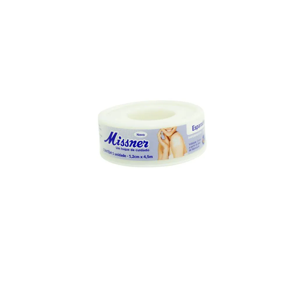 MISSNER ESPARADRAPO IMPERMEÁVEL BRANCO 1,2 CM X 4,5 M