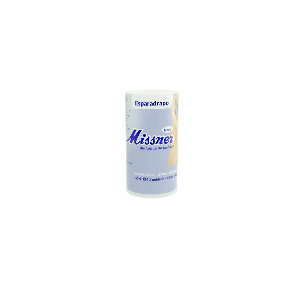 MISSNER ESPARADRAPO IMPERMEÁVEL BRANCO 10CM X 4,5M