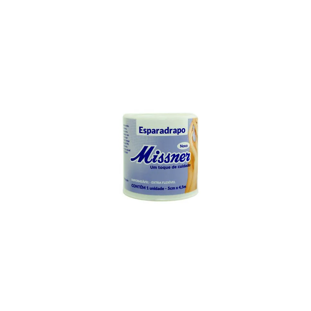 MISSNER ESPARADRAPO IMPERMEÁVEL BRANCO 5 CM X 4,5 M