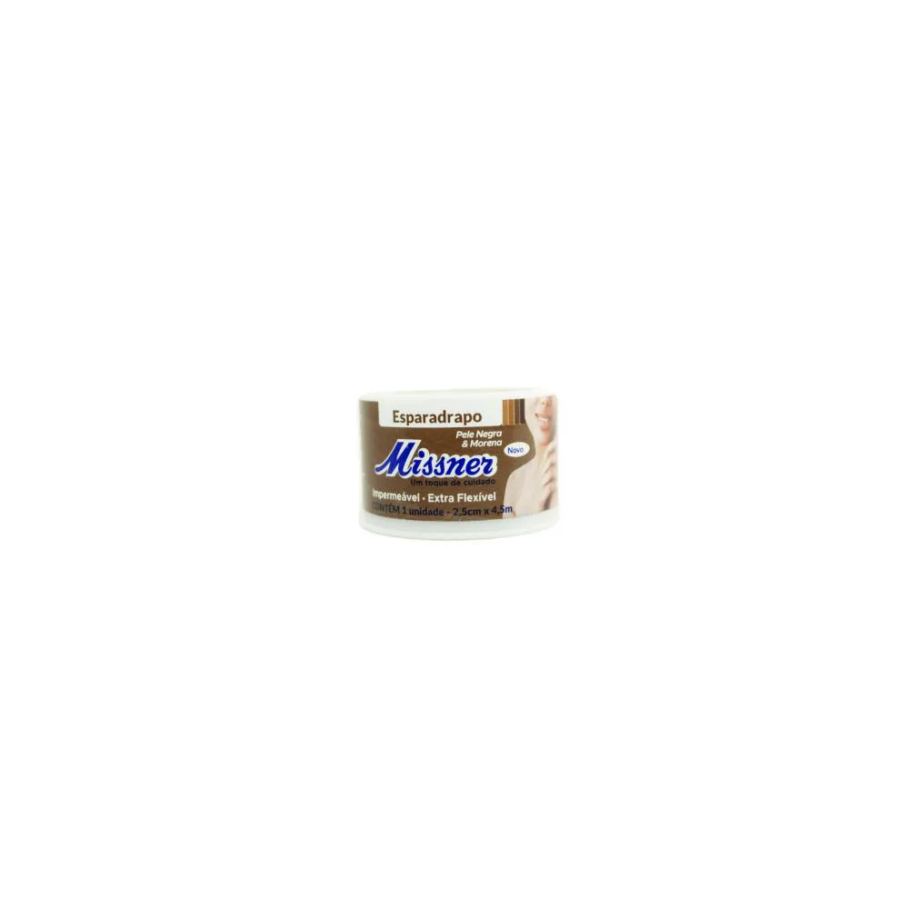 MISSNER ESPARADRAPO IMPERMEÁVEL MORENA/NEGRA 2,5 CM X 4,5 M