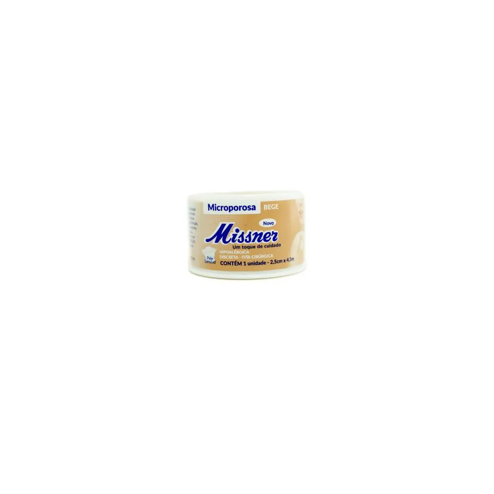 MISSNER FITA MICROPORE BEGE 2,5 CM X 4,5 M