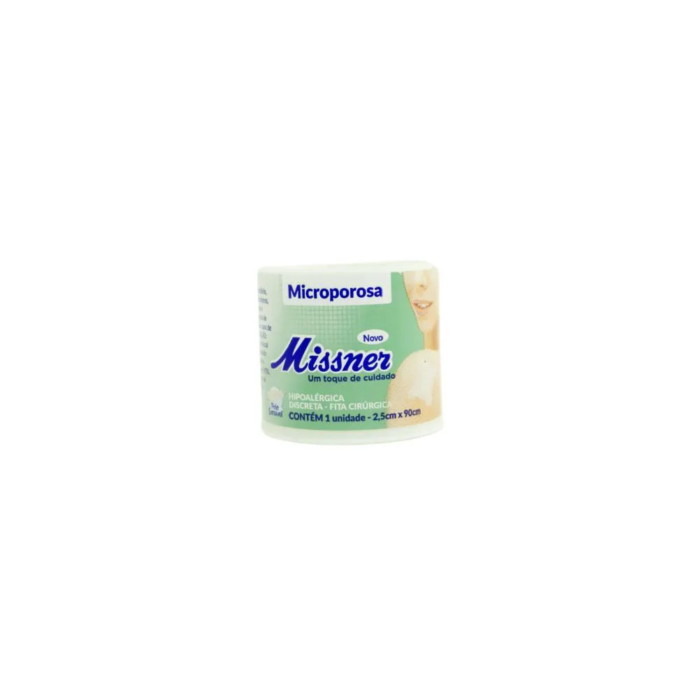 MISSNER FITA MICROPORE BRANCA 2,5 CM X 0,9 CM