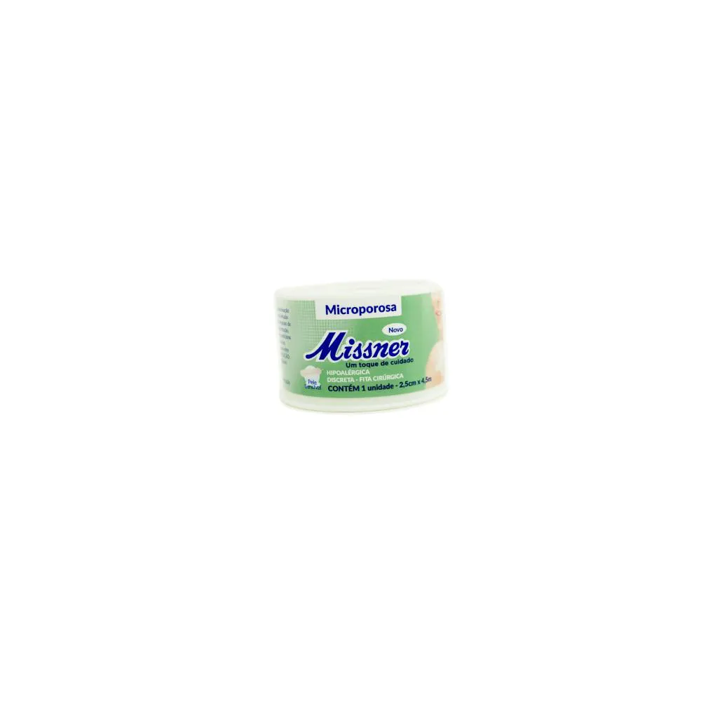 MISSNER FITA MICROPORE BRANCA 2,5 CM X 4,5 M