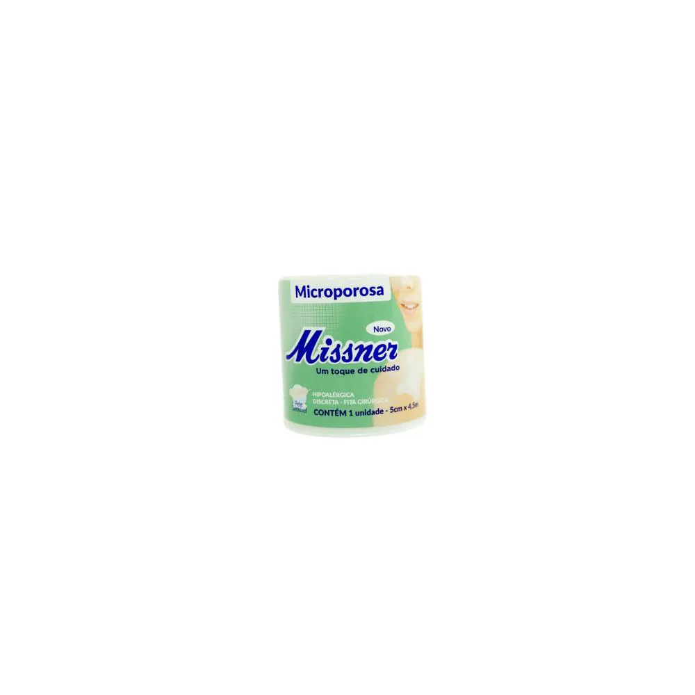 MISSNER FITA MICROPORE BRANCA 5,0 CM X 4,5 M