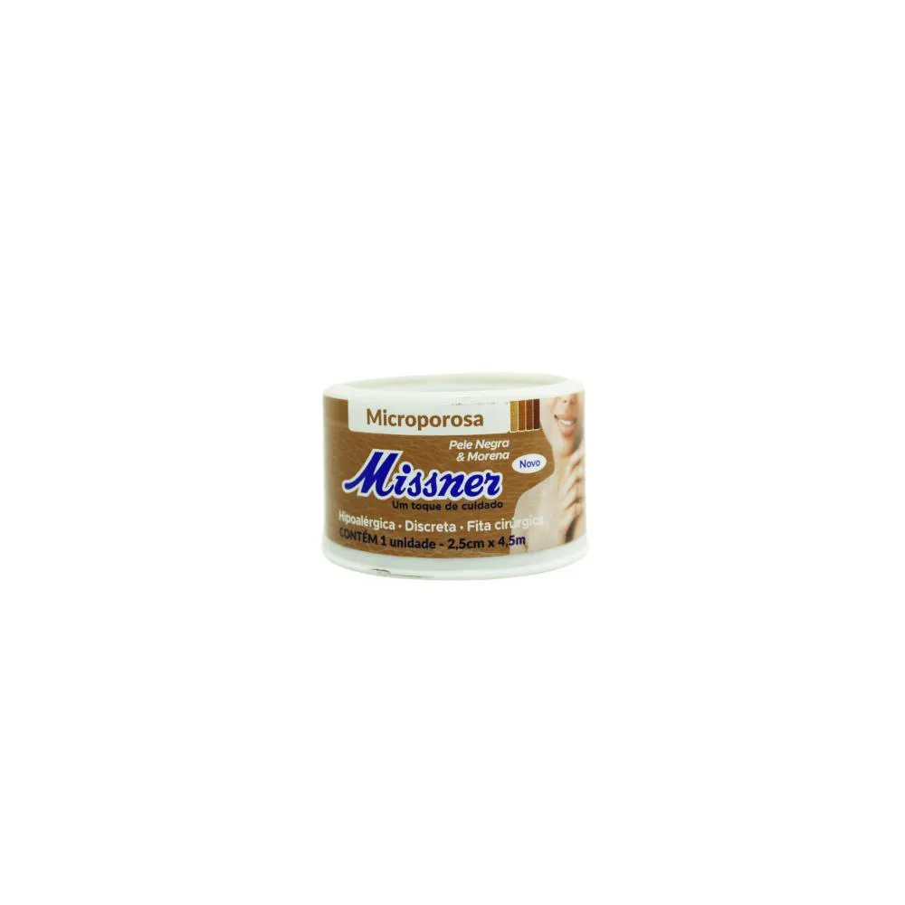 MISSNER FITA MICROPORE MORENA/NEGRA 2,5 CM X 4,5 M