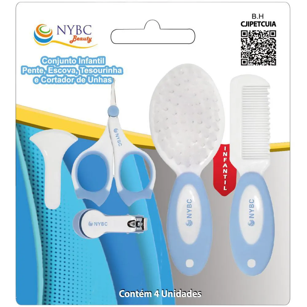 NYBC CONJUNTO INFANTIL 4 PEÇAS - AZUL