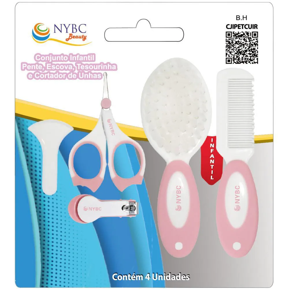 NYBC CONJUNTO INFANTIL 4 PEÇAS - ROSA