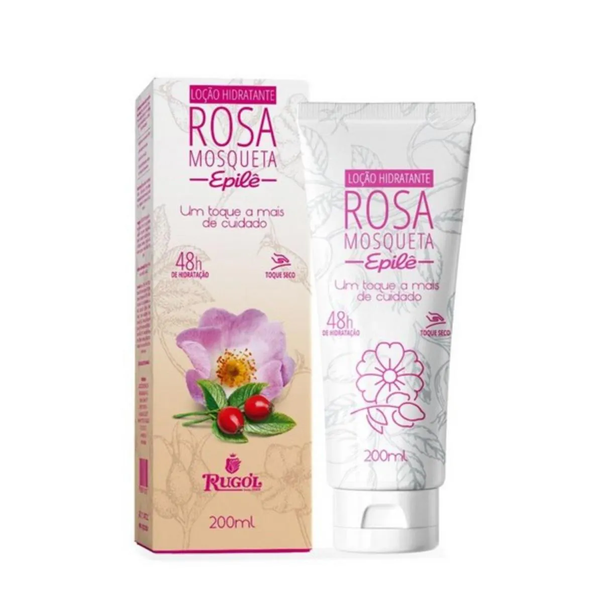 RUGOL LOÇÃO HIDRATANTE CORPORAL ROSA MOSQUETA EPILÊ 200ML