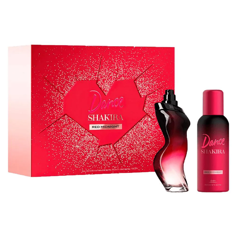 KIT PERFUME SHAKIRA DANCE RED MIDNIGTH FEMININO EAU DE TOILETTE 80ML