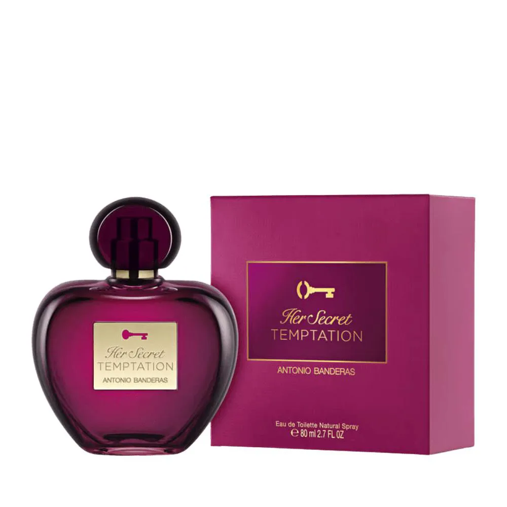 PERFUME BANDERAS HER SECRET TAMPTATION FEMININO EAU DE TOILETTE 80ML