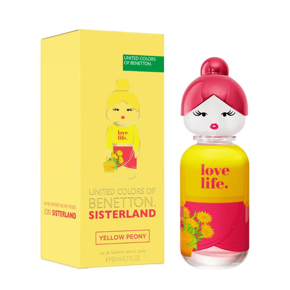 PERFUME BENETTON SISTERLAND YELLOW PEONY FEMININO EAU DE TOILETTE UNITED COLORS OF BENETTON 80ML