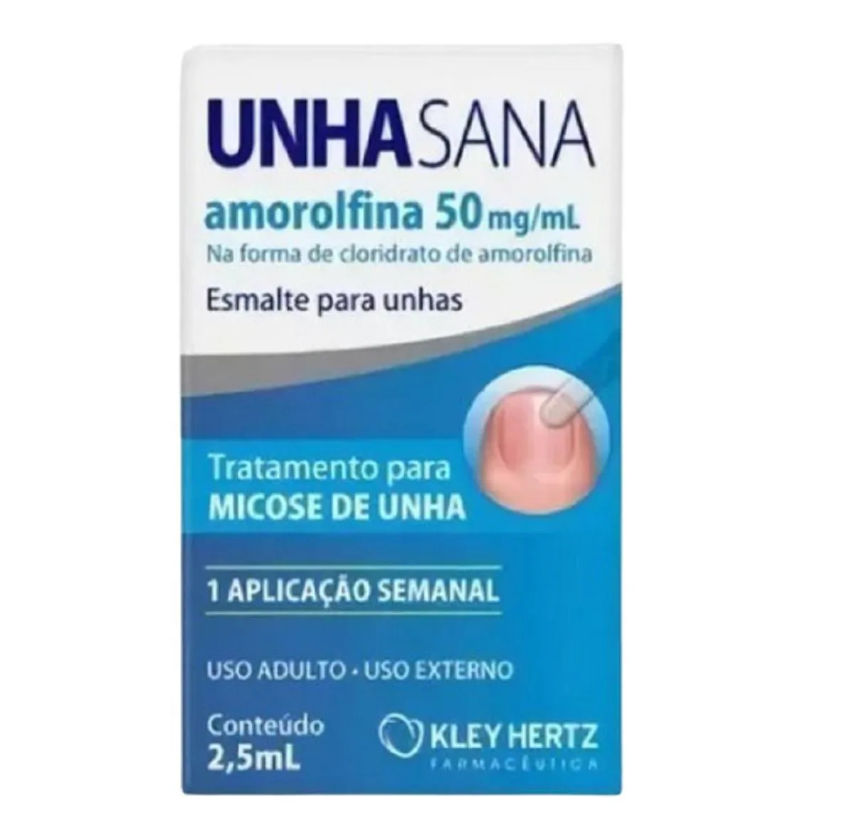 ESMALTE TRATAMENTO MICOSE UNHA SANA 2,5ML - KLEY HERTZ