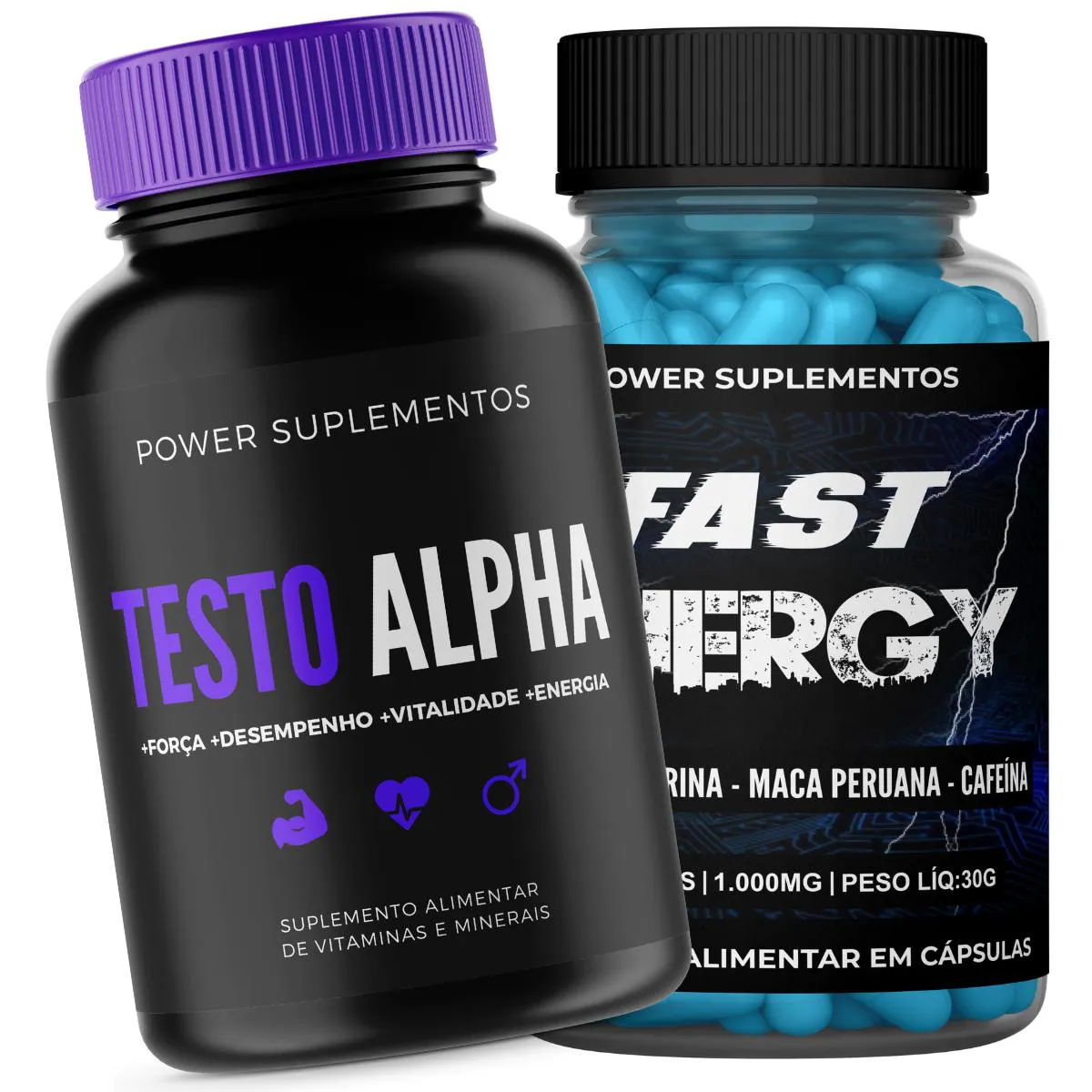 SUPLEMENTO TESTO ALPHA 30 CPS + SUPLEMENTO FAST ENERGY 30 CPS