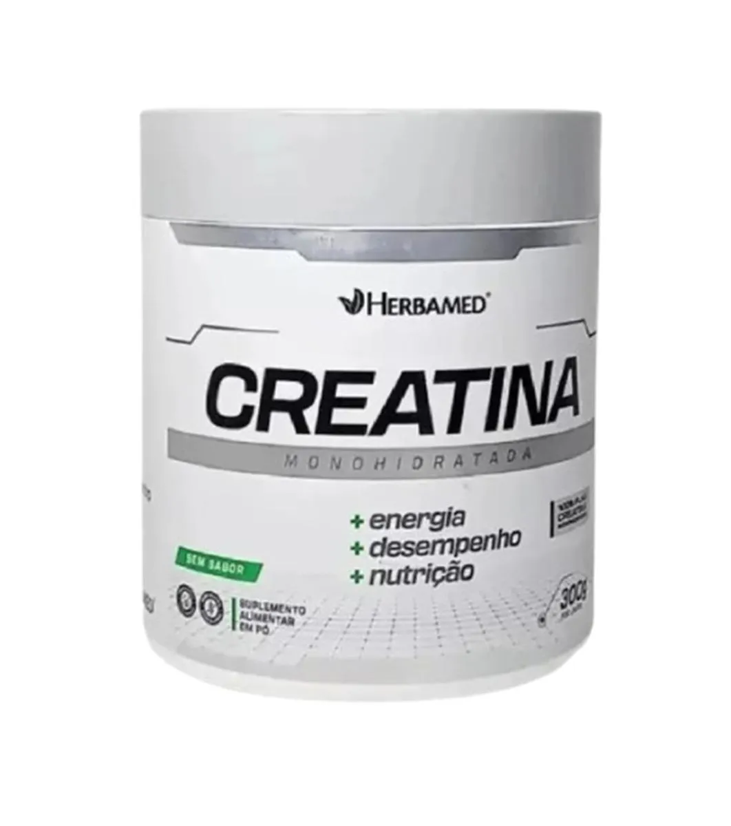 CREATINA MONOHIDRATADA 100% PURA SEM SABOR 300G  - HERBAMED