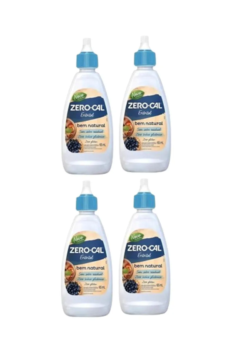 KIT 4 ADOçANTE ZERO-CAL ERITRITOL COM SUCRALOSE 65ML