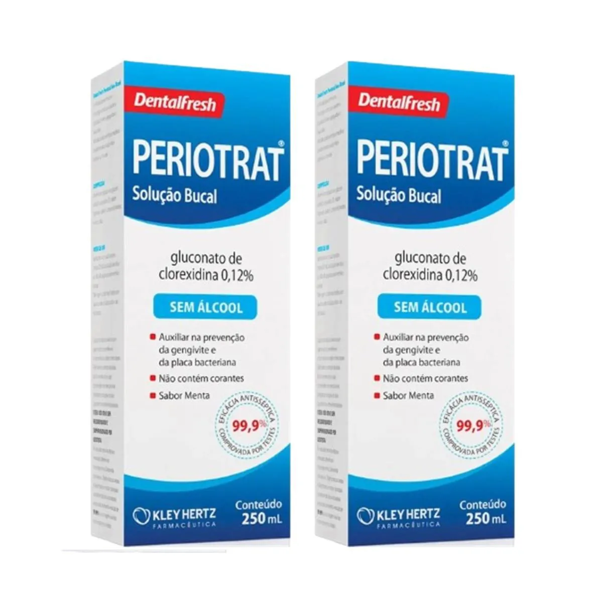 PERIOTRAT ENXAGUANTE BUCAL SEM ÁLCOOL ( KIT 2X250ML ) MENTA
