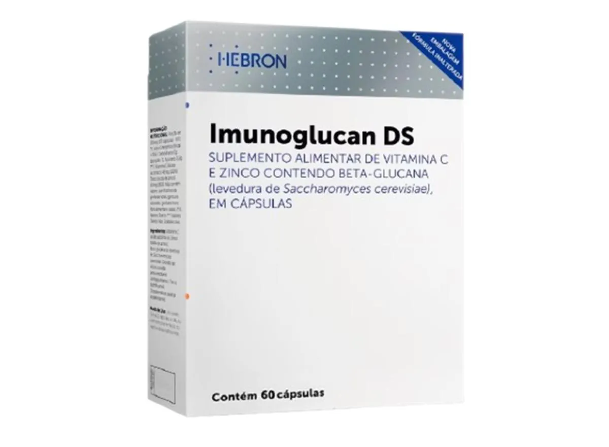 SUPLEMENTO ALIMENTAR IMUNOGLUCAN DS VIT C E ZINCO 60 CáPS