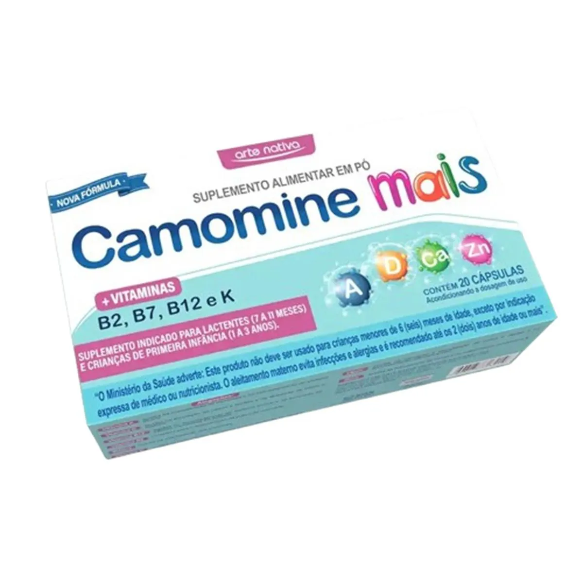 SUPLEMENTO CAMOMINE MAIS 20 CáPSULAS - ARTE NATIVA