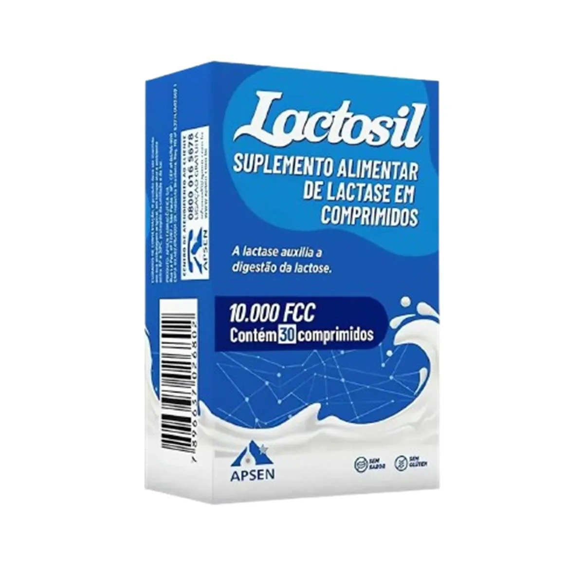 SUPLEMENTO LACTOSIL LACTASE 10.000 FCC 30 COMPRIMIDOS- APSEN