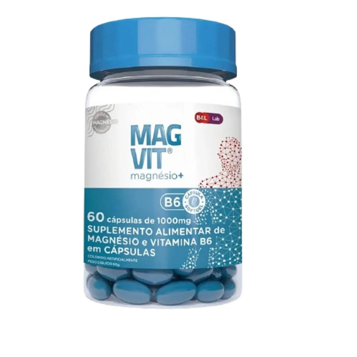 SUPLEMENTO MAGVIT MAGNéSIO+VITAMINA B6 30CPS - MAGVIT