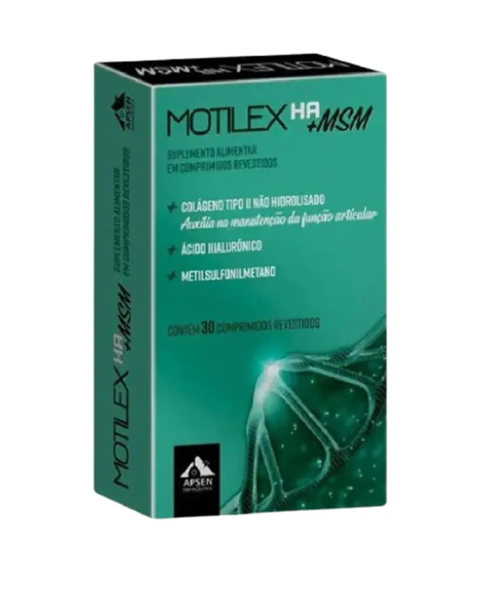 SUPLEMENTO MOTILEX HA + MSM COLáGENO 30 CPR + 18 CPR - APSEN