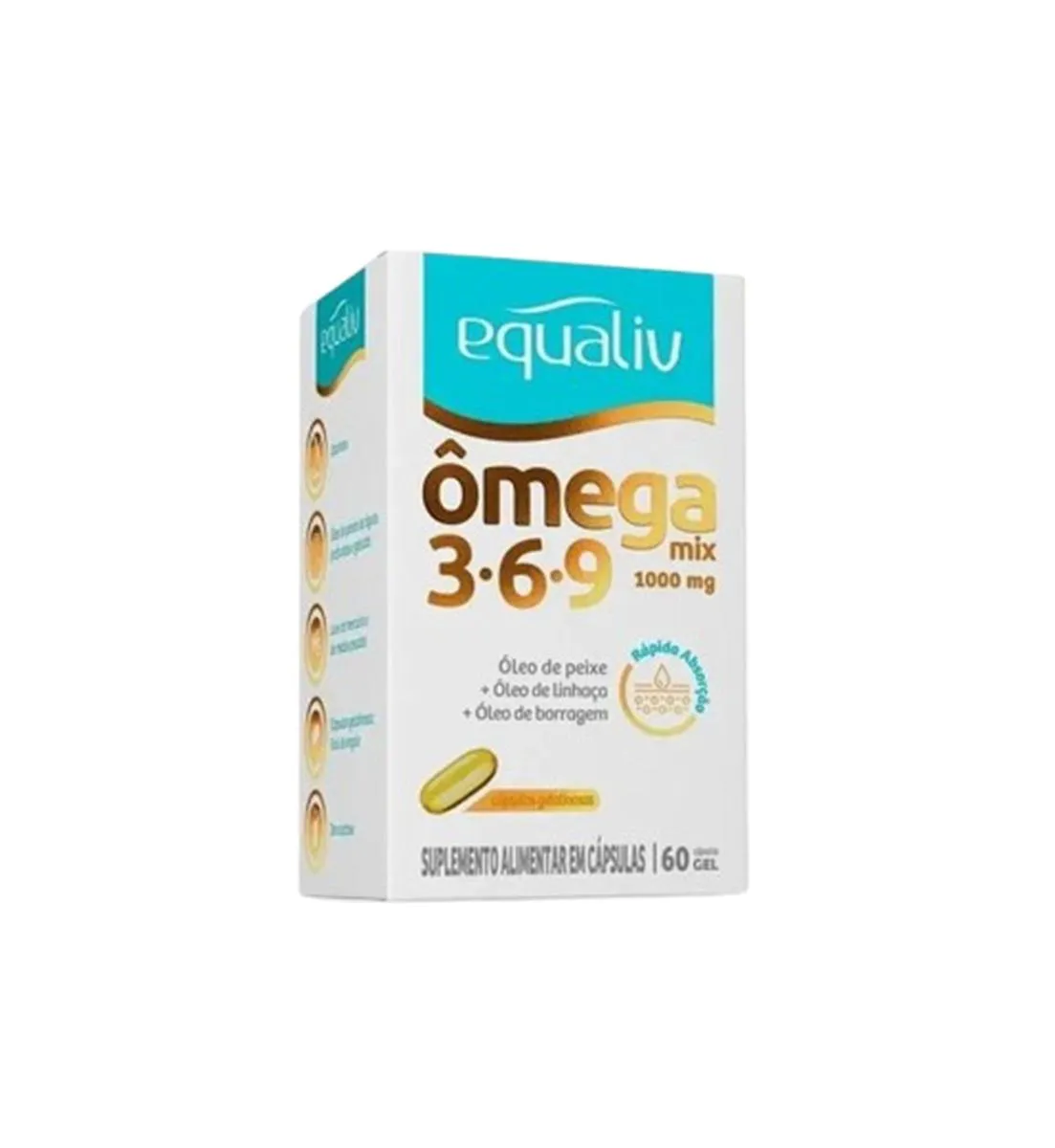 SUPLEMENTO ÔMEGA 3-6-9 60 CáPS 1000MG - EQUALIV