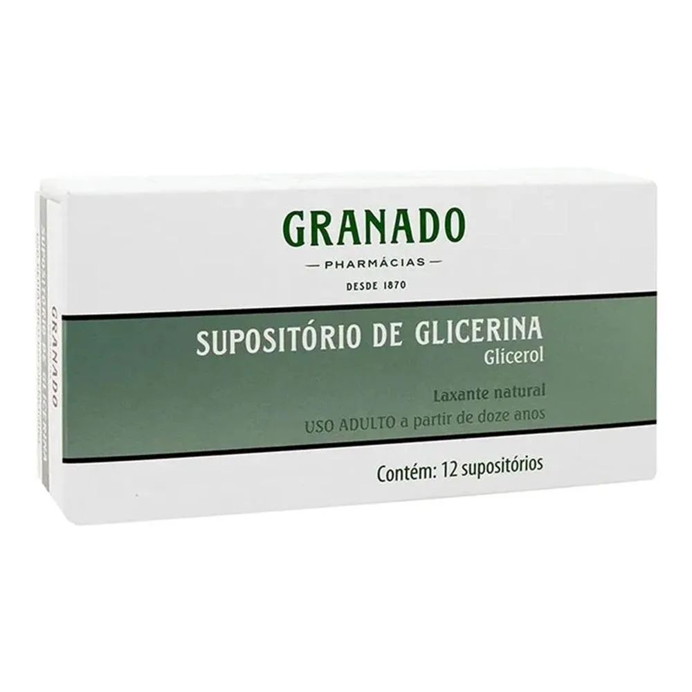 SUPOSITóRIO DE GLICERINA ADULTO 12 SUPOSITóRIO - GRANADO