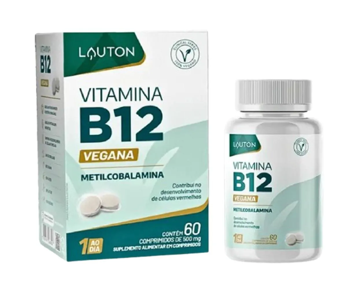 VITAMINA B12 VEGANA METILCOBALAMINA - 60 COMPRIMIDOS - 500MG