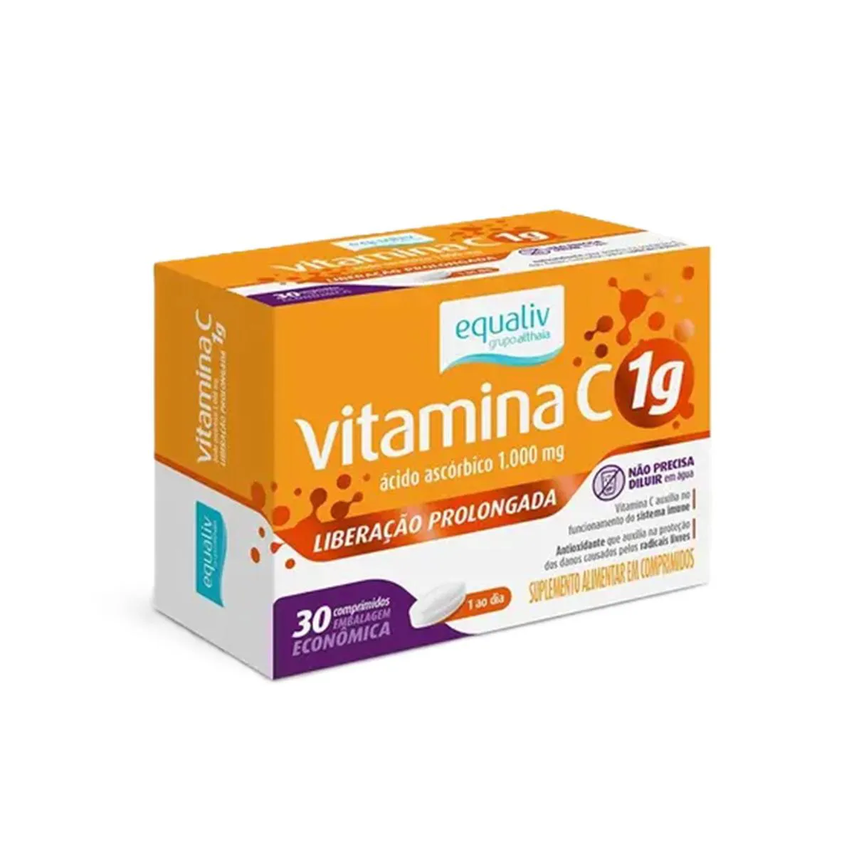 VITAMINA C LIBERAçãO PROLONGADA 1G 30 CáPSULAS - EQUALIV