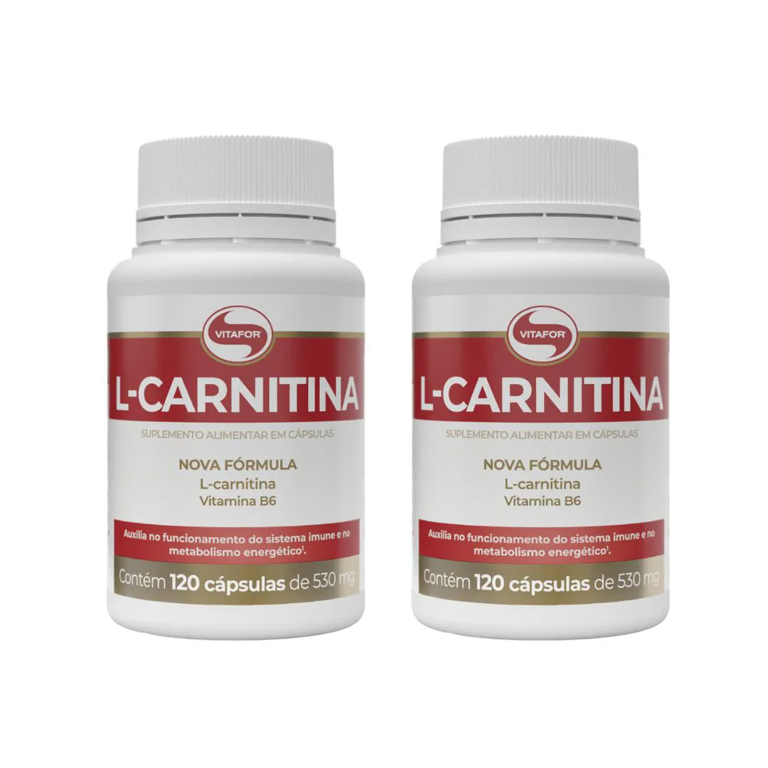 KIT 2 L-CARNITINA - 120 CÁPSULAS - VITAFOR