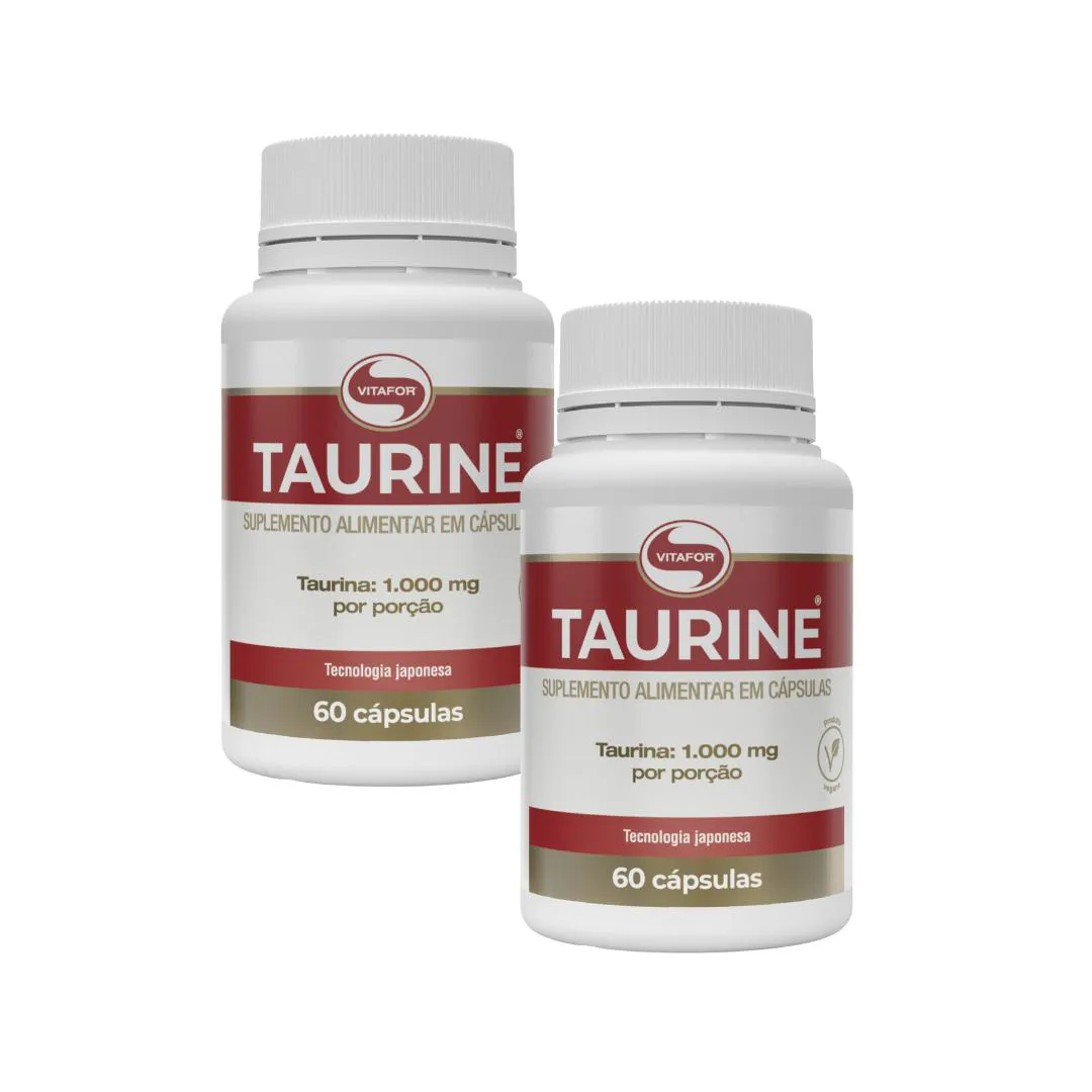 KIT 2 TAURINE - 60 CÁPSULAS - VITAFOR