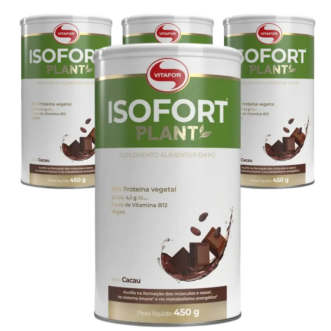 KIT 4 ISOFORT PLANT 450G - CACAU - VITAFOR