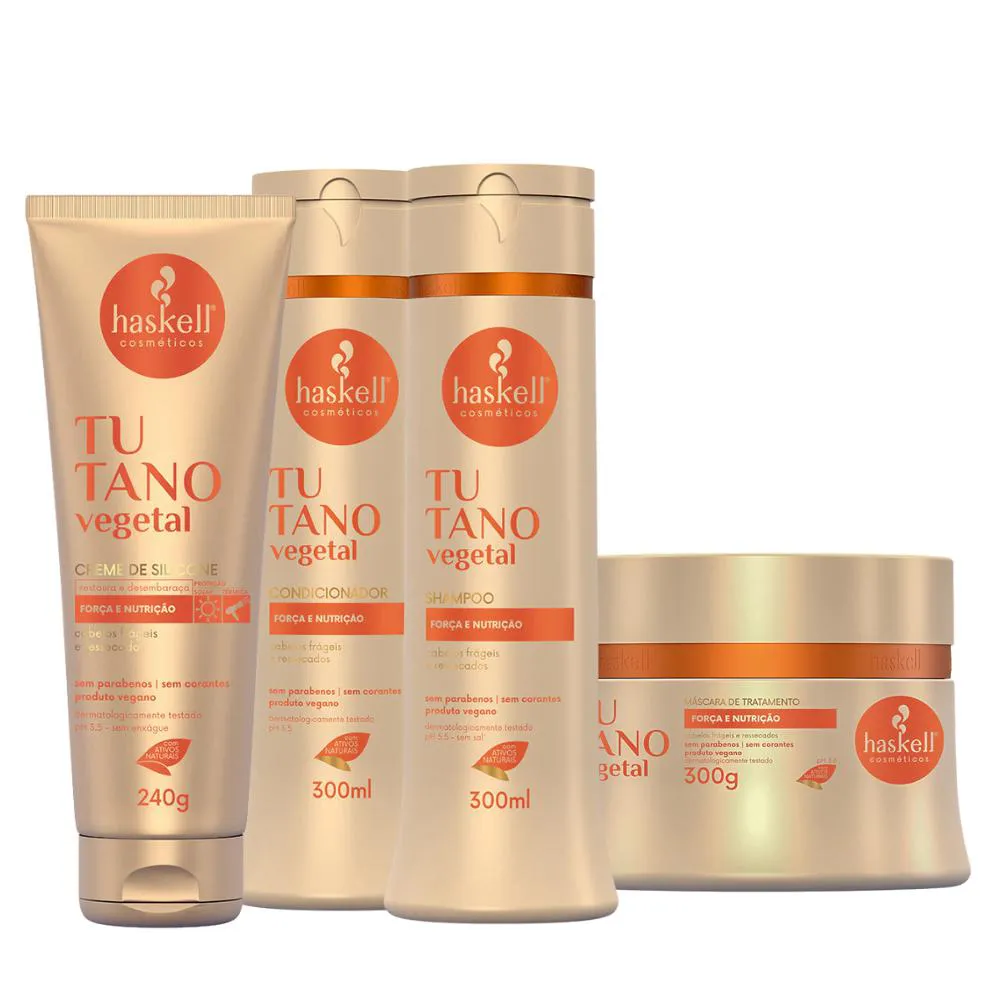 KIT HASKELL TUTANO VEGETAL 300ML (4 PRODUTOS)