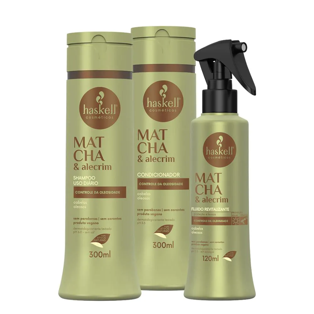 KIT HASKELL MATCHA & ALECRIM 3 ITENS HOME CARE