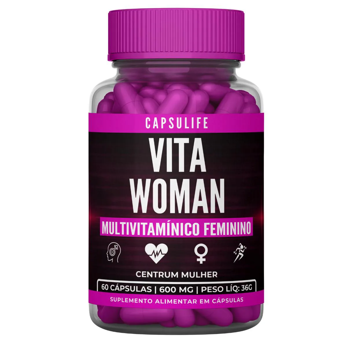 VITA WOMAN MULTIVITAMíNICO FEMININO 60 CáPSULAS Neutro