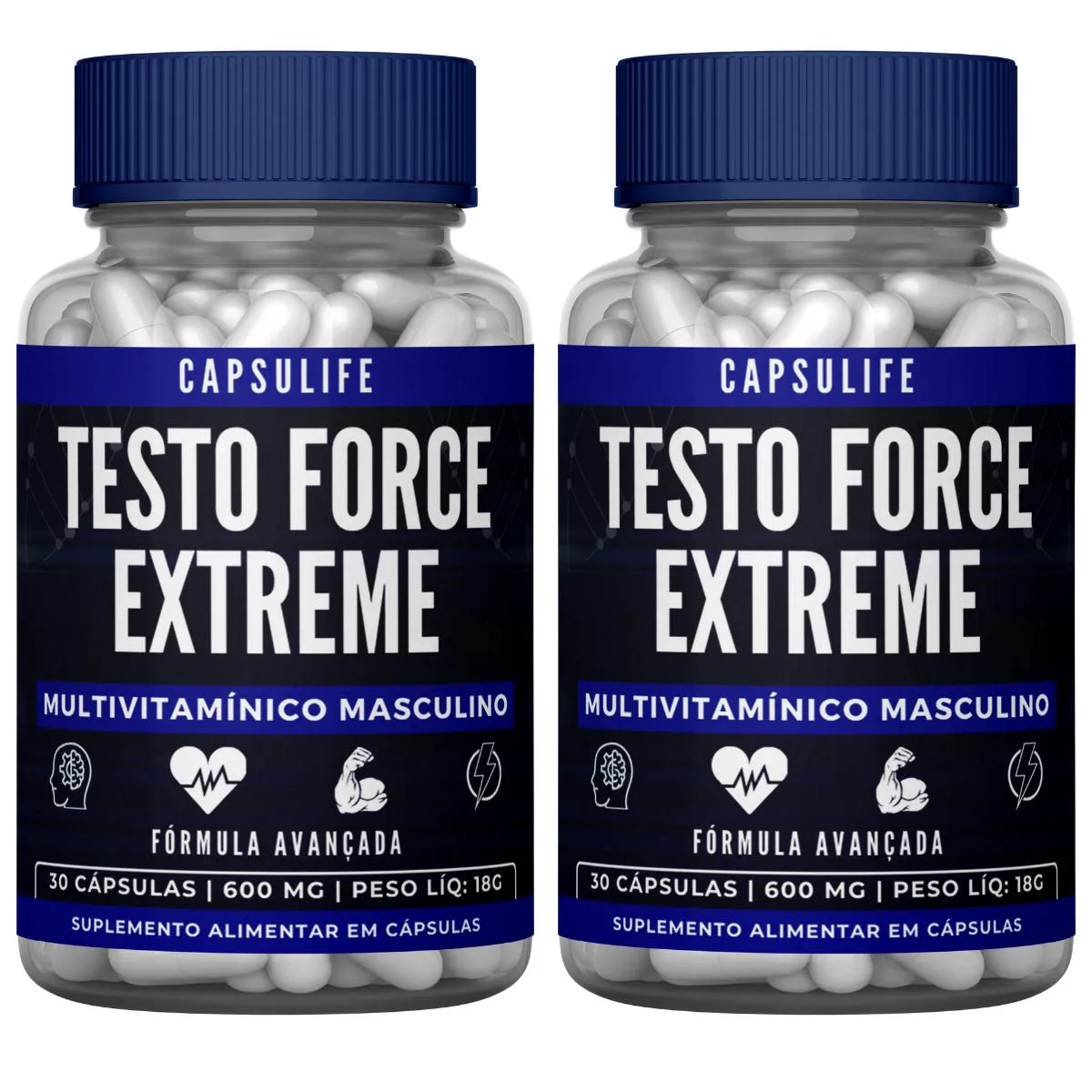 2 SUPLEMENTO MASCULINO TESTO FORCE EXTREME 60 CáPSULA Neutro